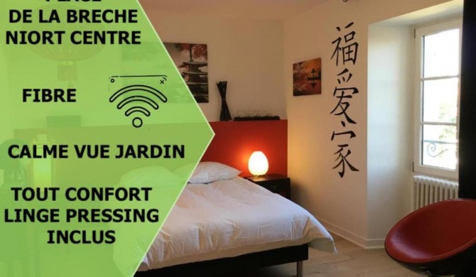 Le Fuji centre la Brèche wifi calme vue jardin