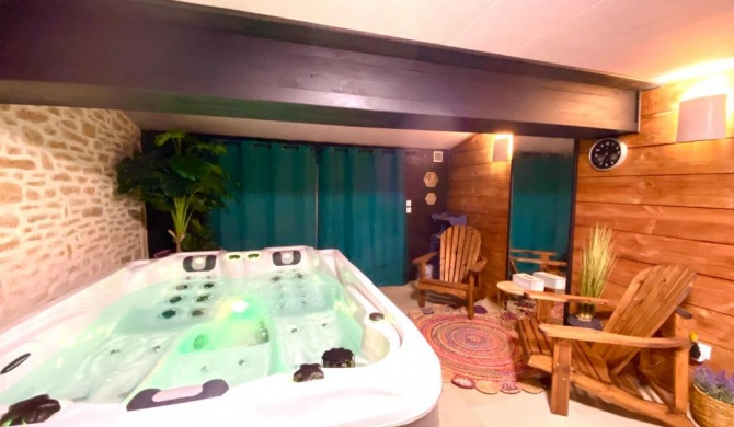 Le Cocon Bohème - parking privé - piscine chauffée - espace bien-être avec Spa